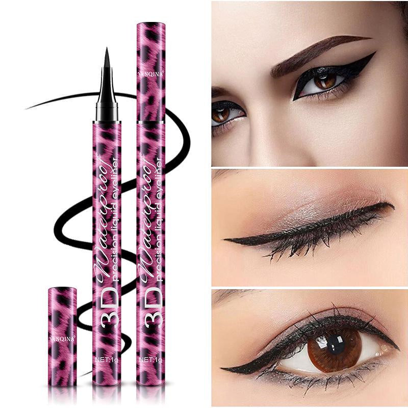 Leopard Makeup Set Black Mascara + Eyeliner Pen Waterproof 4D Fiber Mascaras