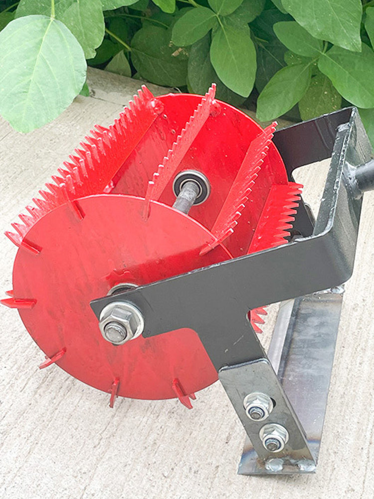 Grubber-Unkrautkopf, Hand-Druckhacke, Unkrautkopf auf Rädern, Gartenbauernhof, Grasentferner, Werkzeugaufsatz, Unkrautrad-Zubehör