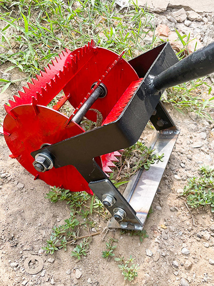 Grubber-Unkrautkopf, Hand-Druckhacke, Unkrautkopf auf Rädern, Gartenbauernhof, Grasentferner, Werkzeugaufsatz, Unkrautrad-Zubehör