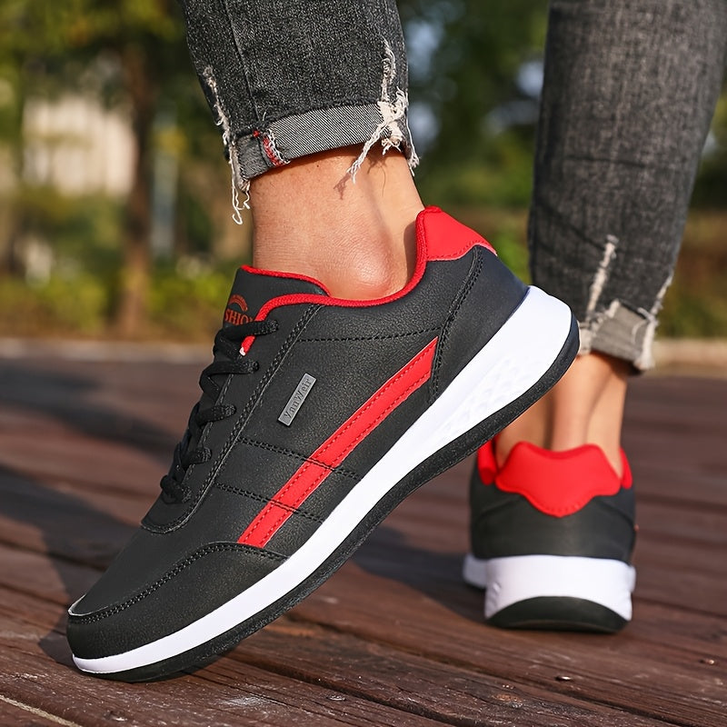 VanWeir Lightweight Men's Shoes • Navy Blue/White • Lace-up Sneakers with MD/TPR Sole • Breathable Fabric Lining for Outdoor, Hiking & Casual Wear