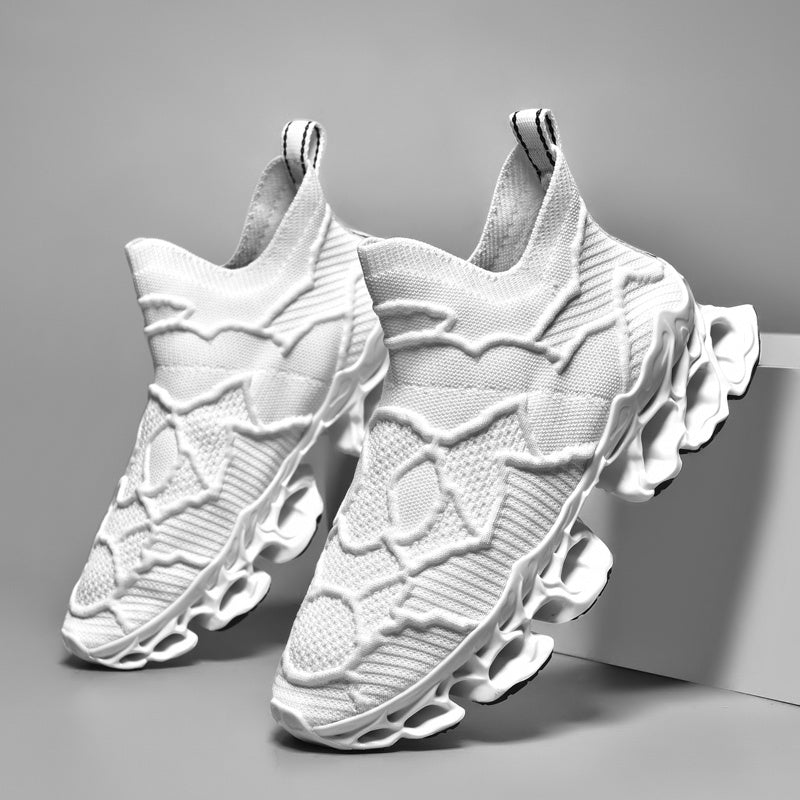 Men'S Breathable Shock Absorbing Shoes Running Race Blade Sneakers with Assorted Colors