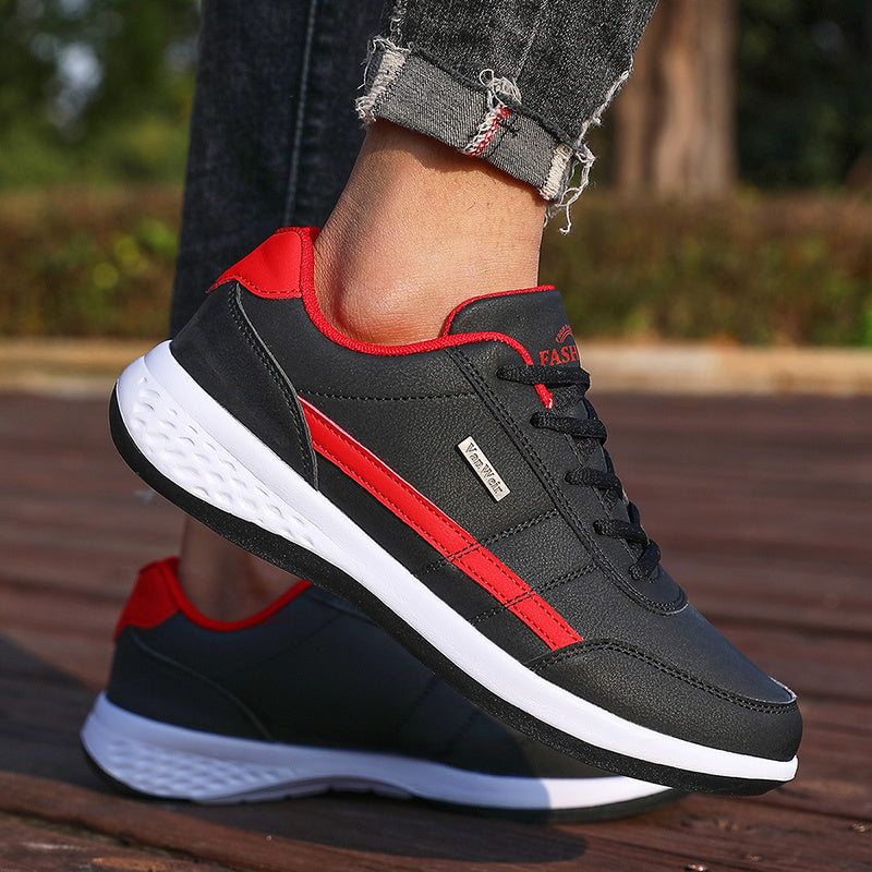 VanWeir Lightweight Men's Shoes • Navy Blue/White • Lace-up Sneakers with MD/TPR Sole • Breathable Fabric Lining for Outdoor, Hiking & Casual Wear