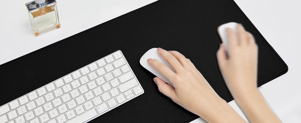Großes Gaming-Mauspad mit genähten Kanten, rutschfester Gummibasis, großes Computer-Tastatur-Mauspad, Schreibtischunterlage für Home-Office-Gaming