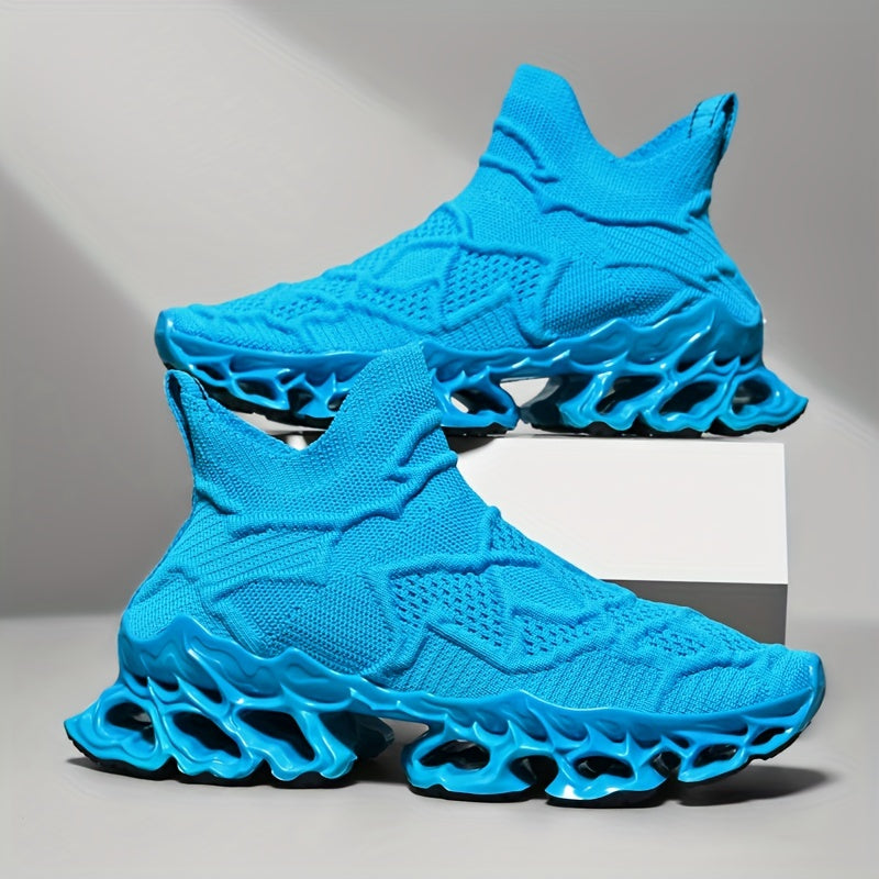 Men'S Breathable Shock Absorbing Shoes Running Race Blade Sneakers with Assorted Colors