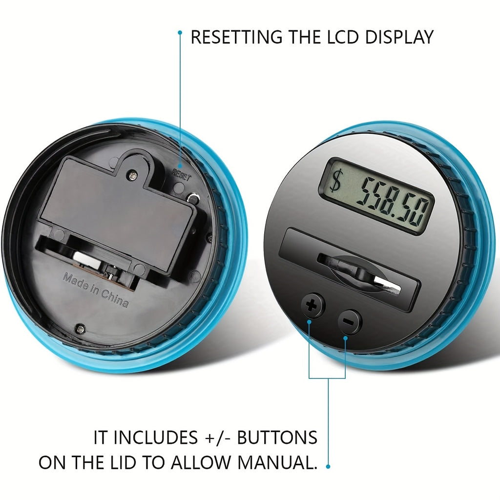 Piggy Bank, Counting Coin Bank, Digital Piggy Bank For Boys Kids, Money Saving Jar, Best Gift For Child, Designed For All US Coins Halloween/Thanksgiving Day/Christmas gift easter gift