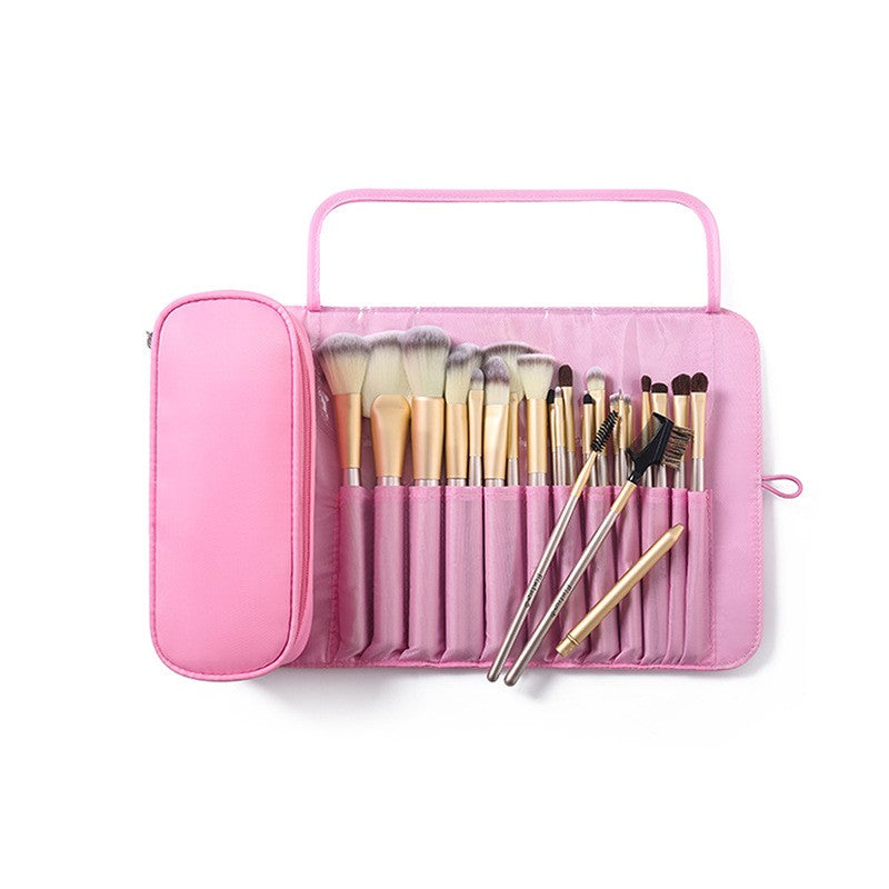 Large Capacity Makeup Brush Storage Pouch, Professional Multi-Functional Tool Organizer, Korean Style Portable Makeup Bag for Students
