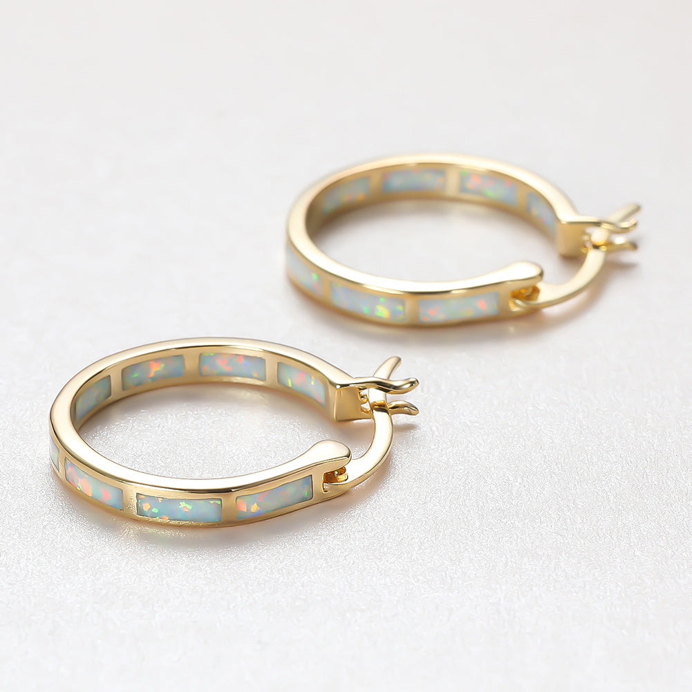 A Pair of Geometric Hoop Earrings That Are Stylish, Versatile, And Exaggerated for Women