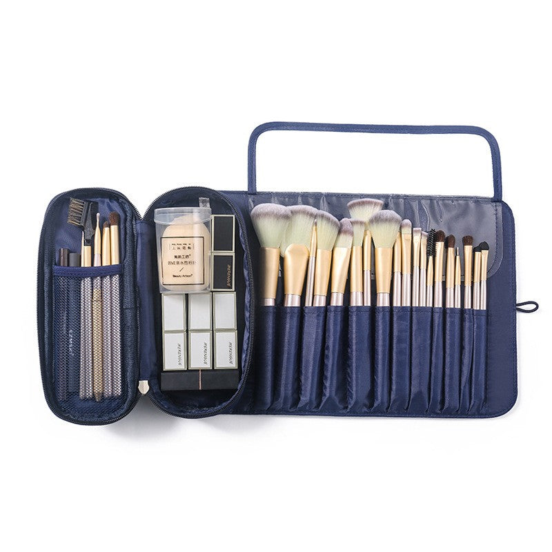 Large Capacity Makeup Brush Storage Pouch, Professional Multi-Functional Tool Organizer, Korean Style Portable Makeup Bag for Students
