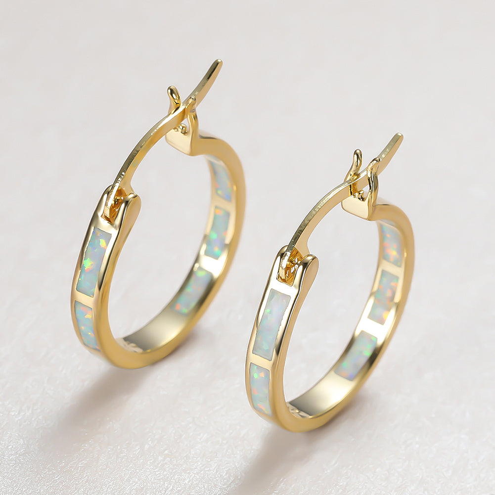 A Pair of Geometric Hoop Earrings That Are Stylish, Versatile, And Exaggerated for Women