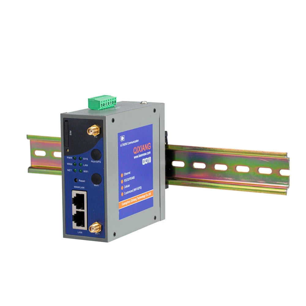 Qixiang Din Rail Industrial Wireless 4g Celullar Router mit Dual-SIM-Kartens teck platz rs232 rs485 für iot m2m Anwendung