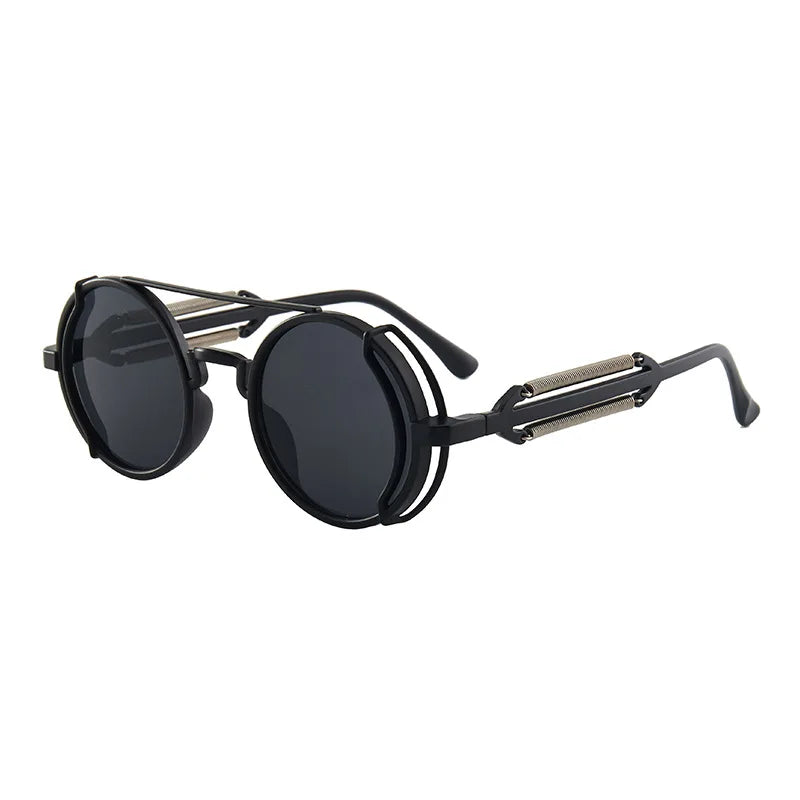 Klassische Gothic Steampunk Sonnenbrille Luxus Marke Designer Hochwertige Männer und Frauen Retro Runde PC Rahmen Sonnenbrille
