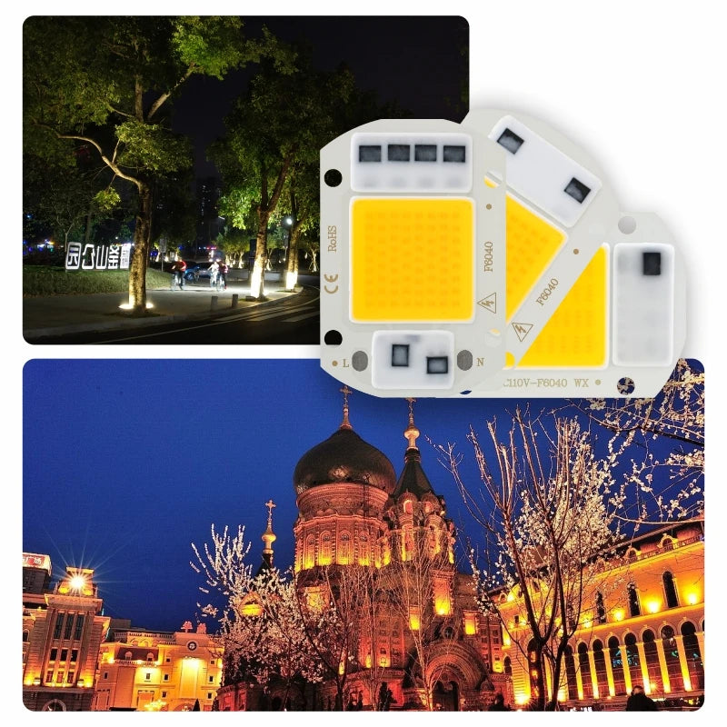 LED-COB-Chip, 110 V, 220 V, 10 W, 20 W, 30 W, 50 W, kein Treiber erforderlich, LED-Lampenperlen für Flutlicht, Strahler, Lampada-Beleuchtung, Kalt-/Warmweiß