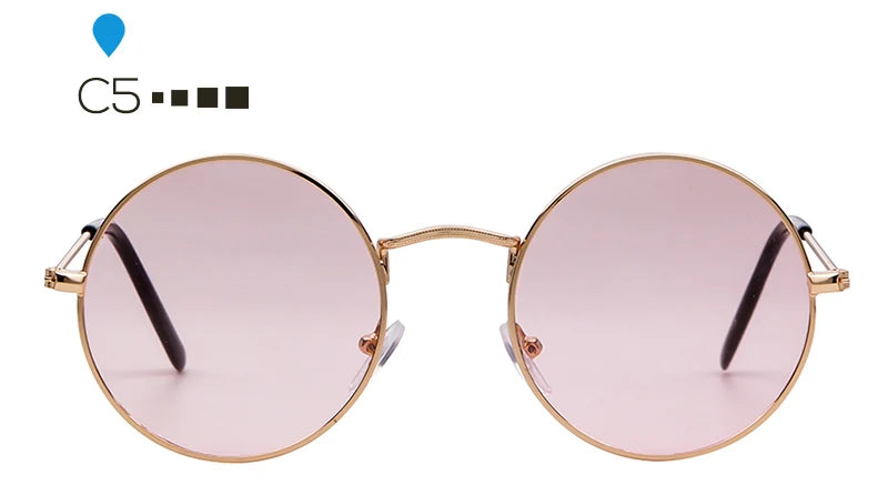 SORVINO Steampunk Runde Sonnenbrille Luxus Marke Designer Männer Frauen Rote Linsen Retro Vintage Kleine Runde Metall Sonnenbrille Shades