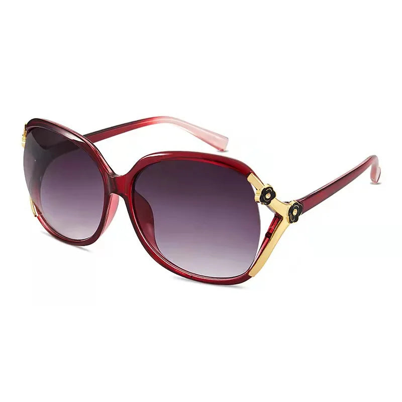 Brille 2021 Sonnenbrille Damenmode großer Rahmen Trend Rose dekorative Brille