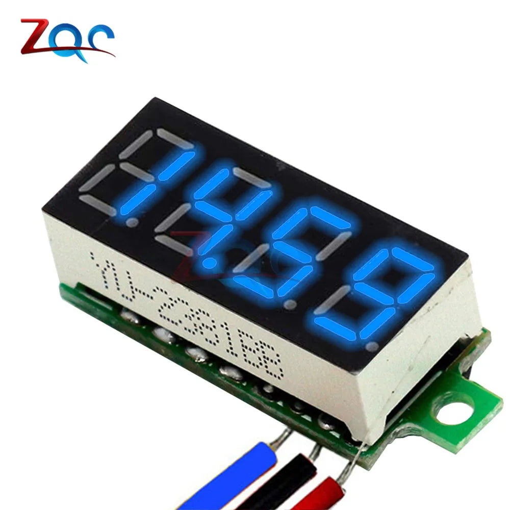 4 Bit 0,36 Zoll Mini Digital Voltmeter 0-100 V DC Volt Spannungsmesser LED Panel Elektrischer Spannungsprüfer Messgerät 3 Drähte 12 V 24 V 48 V