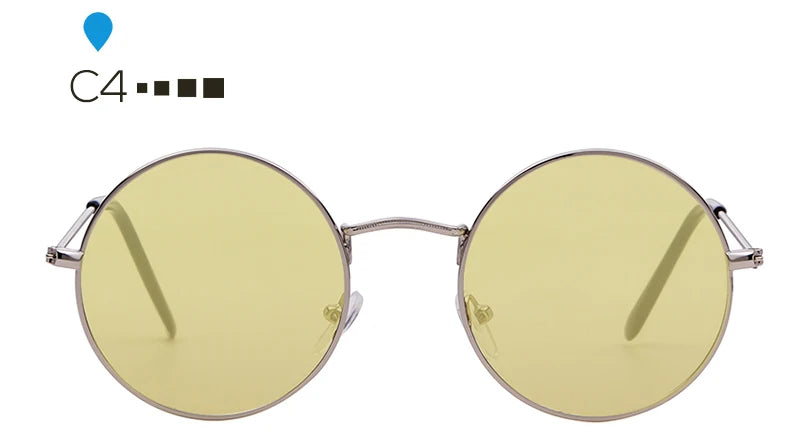 SORVINO Steampunk Runde Sonnenbrille Luxus Marke Designer Männer Frauen Rote Linsen Retro Vintage Kleine Runde Metall Sonnenbrille Shades