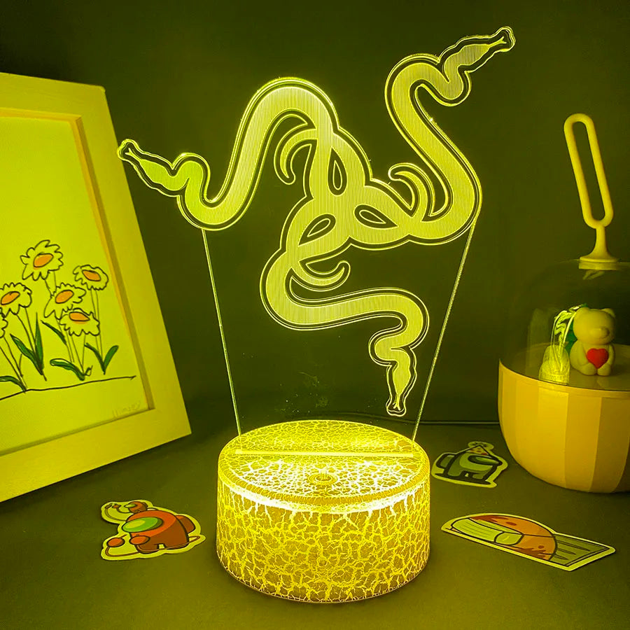 Hot Spiel Razer Logo 3D Led Neon Nachtlicht Geburtstag Spielzeug Geschenk Für Raser Gamer Freund Kid Schlafzimmer Tisch Dekor razer Lava Lampe