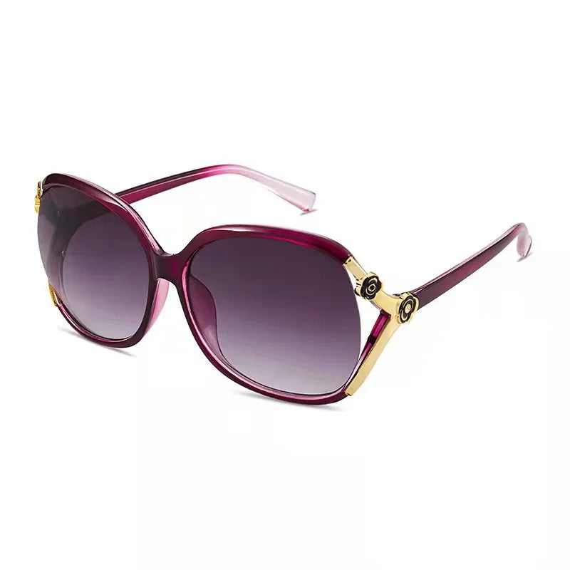 Brille 2021 Sonnenbrille Damenmode großer Rahmen Trend Rose dekorative Brille