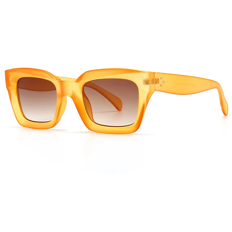 Coole Bunte Quadratische Sonnenbrille Frauen Männer Neue Marke Design Vintage Sonnenbrille Für Frauen Einzigartige Flache Top Brillen Shades UV400