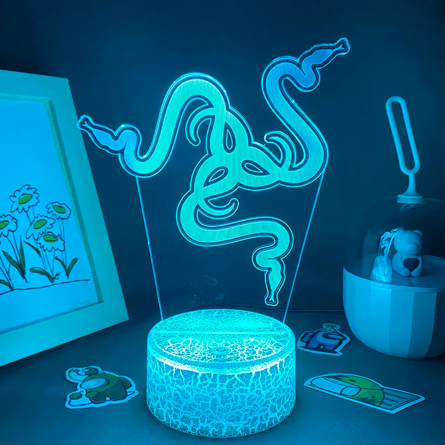 Hot Spiel Razer Logo 3D Led Neon Nachtlicht Geburtstag Spielzeug Geschenk Für Raser Gamer Freund Kid Schlafzimmer Tisch Dekor razer Lava Lampe