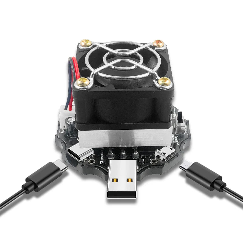 65W elektronischer Last-USB-Tester DC5-24V Typ-C Voltmeter-Tester mit PD3.1 Spannungsauslöser Ladegerät Power Bank Kapazitätsdetektor