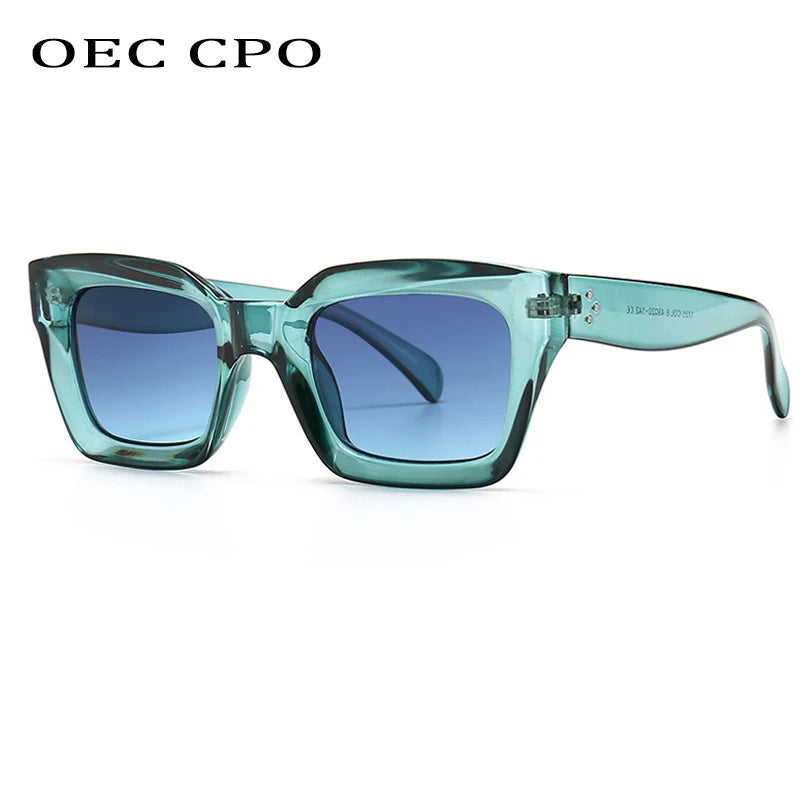 Coole Bunte Quadratische Sonnenbrille Frauen Männer Neue Marke Design Vintage Sonnenbrille Für Frauen Einzigartige Flache Top Brillen Shades UV400