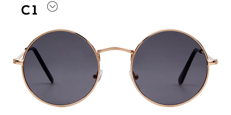 SORVINO Steampunk Runde Sonnenbrille Luxus Marke Designer Männer Frauen Rote Linsen Retro Vintage Kleine Runde Metall Sonnenbrille Shades