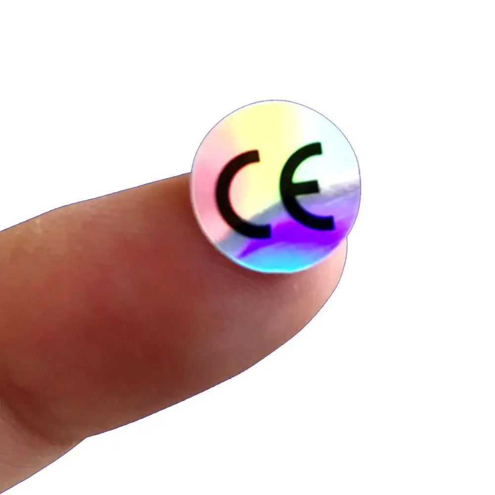 80 aufkleber Hologramm Aufkleber CE Zertifiziert Label Aufkleber Durchmesser 10*10mm Kühlen Gradienten Farben Wasserdicht Für Elektronische