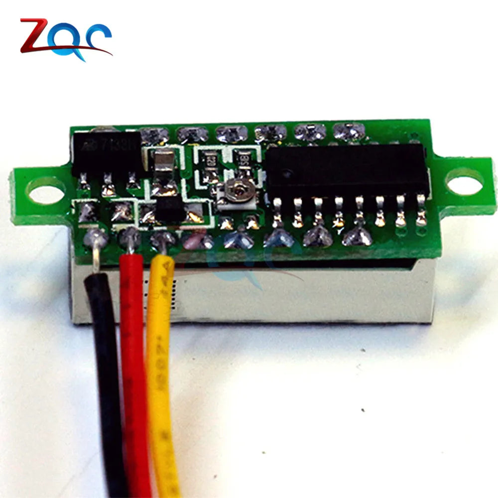 4 Bit 0,36 Zoll Mini Digital Voltmeter 0-100 V DC Volt Spannungsmesser LED Panel Elektrischer Spannungsprüfer Messgerät 3 Drähte 12 V 24 V 48 V
