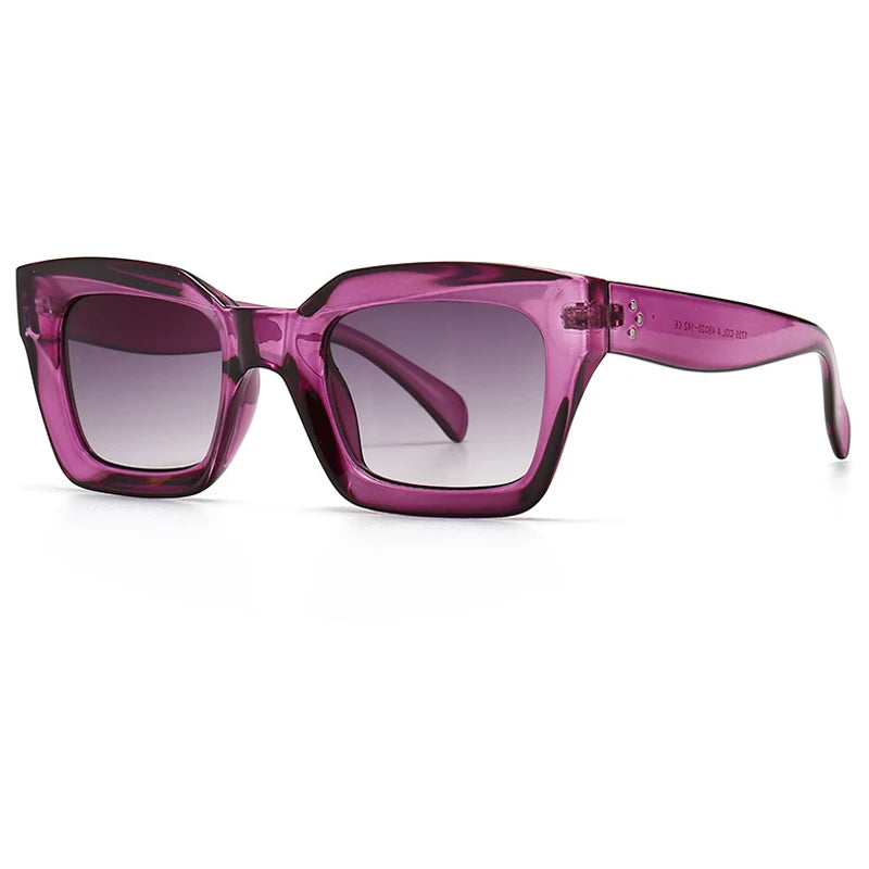 Coole Bunte Quadratische Sonnenbrille Frauen Männer Neue Marke Design Vintage Sonnenbrille Für Frauen Einzigartige Flache Top Brillen Shades UV400