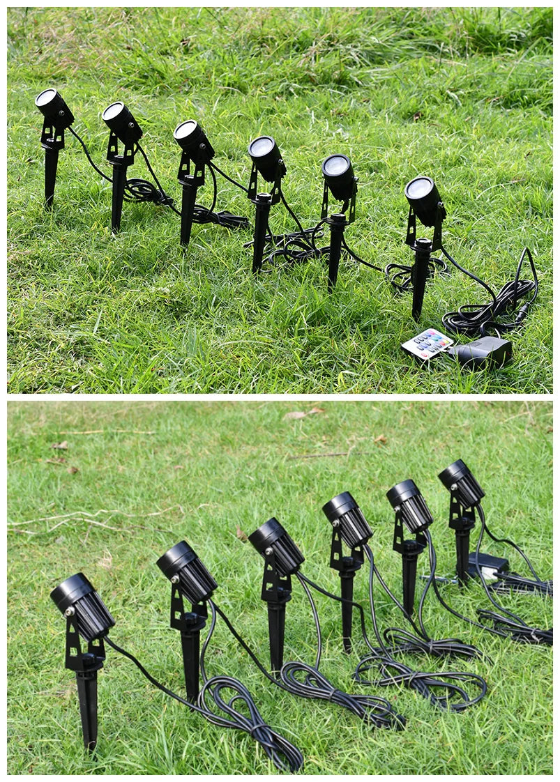 2/4/6/8PCS RGB Smart App LED Garten Lichter Mini Spike Boden Spot Dekorative Garten Beleuchtung