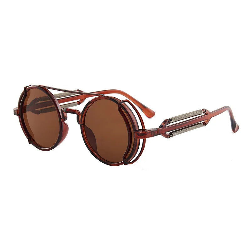 Klassische Gothic Steampunk Sonnenbrille Luxus Marke Designer Hochwertige Männer und Frauen Retro Runde PC Rahmen Sonnenbrille