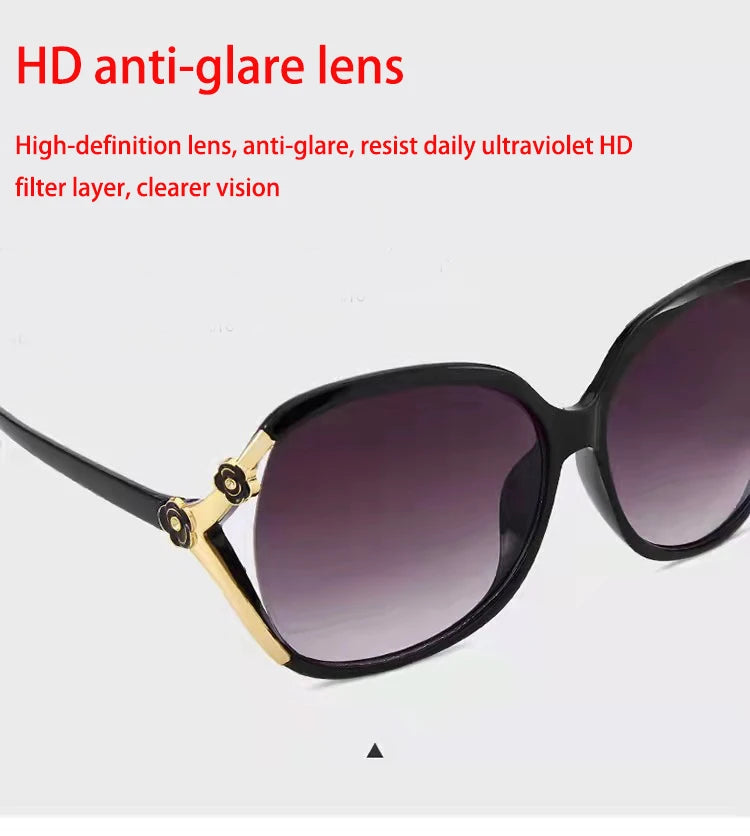 Brille 2021 Sonnenbrille Damenmode großer Rahmen Trend Rose dekorative Brille