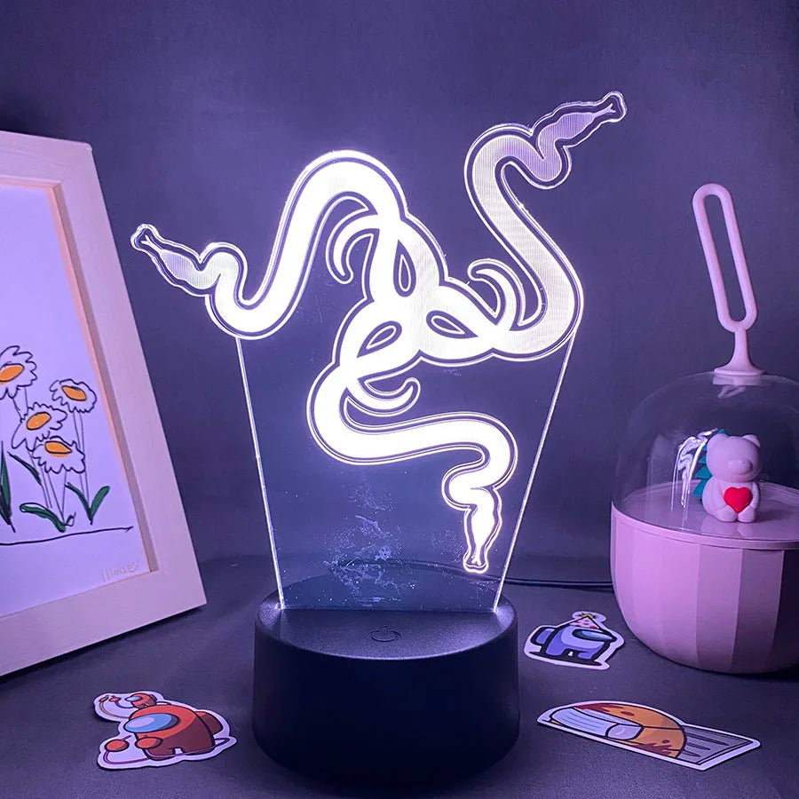 Hot Spiel Razer Logo 3D Led Neon Nachtlicht Geburtstag Spielzeug Geschenk Für Raser Gamer Freund Kid Schlafzimmer Tisch Dekor razer Lava Lampe