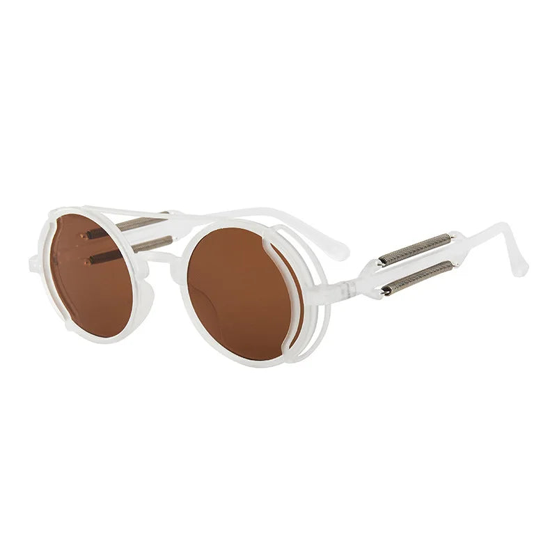 Klassische Gothic Steampunk Sonnenbrille Luxus Marke Designer Hochwertige Männer und Frauen Retro Runde PC Rahmen Sonnenbrille