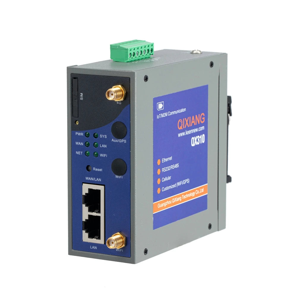 Qixiang Din Rail Industrial Wireless 4g Celullar Router mit Dual-SIM-Kartens teck platz rs232 rs485 für iot m2m Anwendung