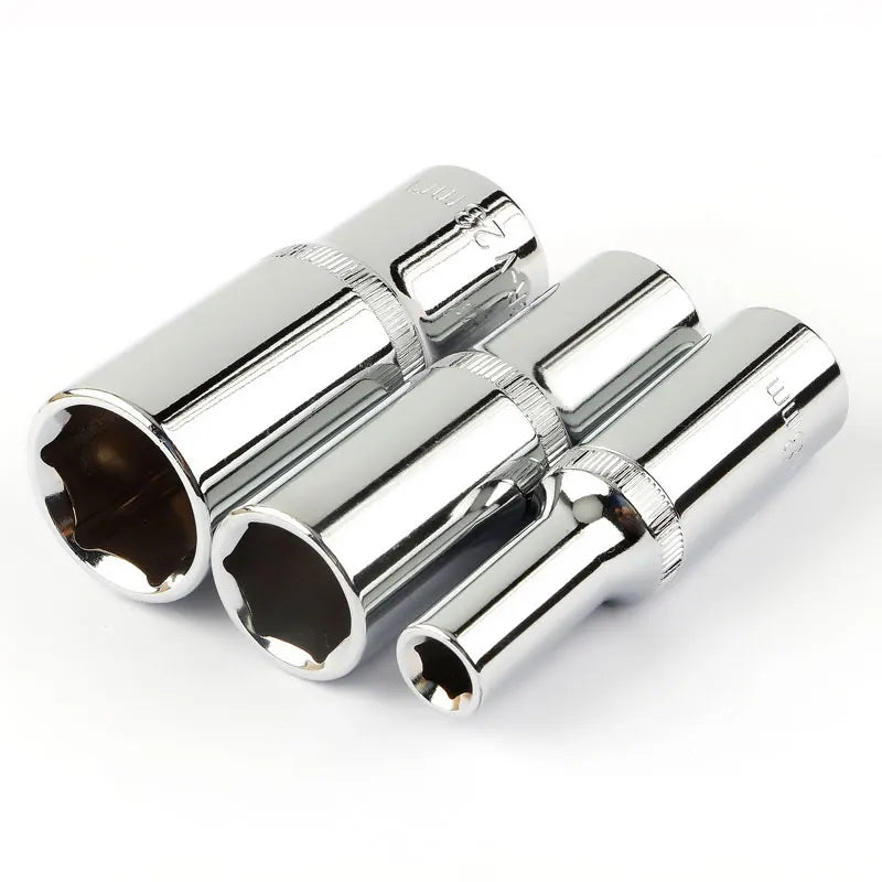 1Pcs 1/2 "Zoll Stick Lange Hex Buchse Kopf Tiefe Steckdosen 12,5mm Quadrat Loch Maschine Auto Reparatur Ratsche werkzeug 78mm Länge