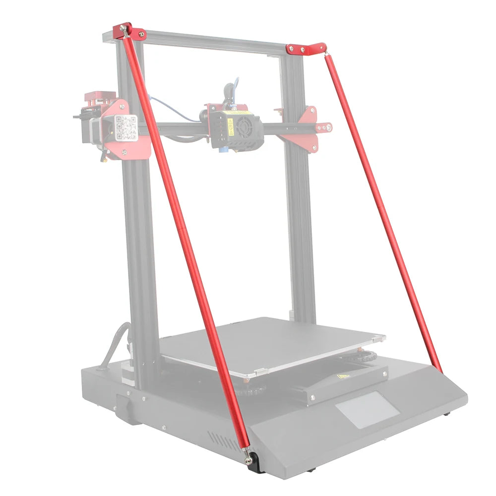 Rotes Stützstangen-Set nur für CR-10S Pro/CR-10S Pro V2 3D-Drucker, DIY-Upgrade 3D-Drucker-Versorgungsteile für Creality 3D-Drucker