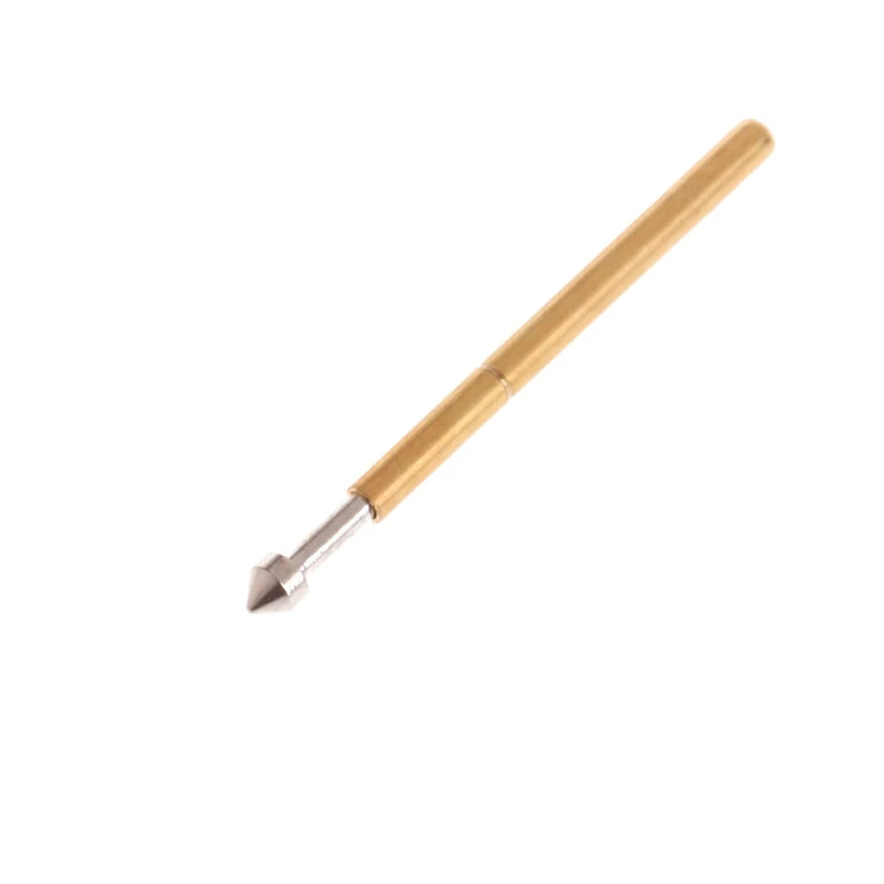 OOTDTY 100 stücke Vergoldet Federmessspitze Pogo-pin 1,3mm Konische Kopf 1,0mm Fingerhut Für Elektrowerkzeug P75-E2