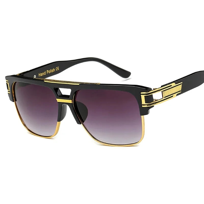 Klassische Luxus Männer Sonnenbrille Glamour Mode Marke Sonnenbrille Für Frauen Gespiegelt Retro Vintage Platz Designer Shades