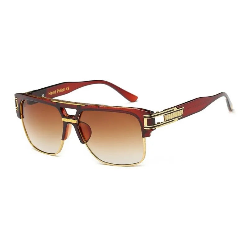 Klassische Luxus Männer Sonnenbrille Glamour Mode Marke Sonnenbrille Für Frauen Gespiegelt Retro Vintage Platz Designer Shades