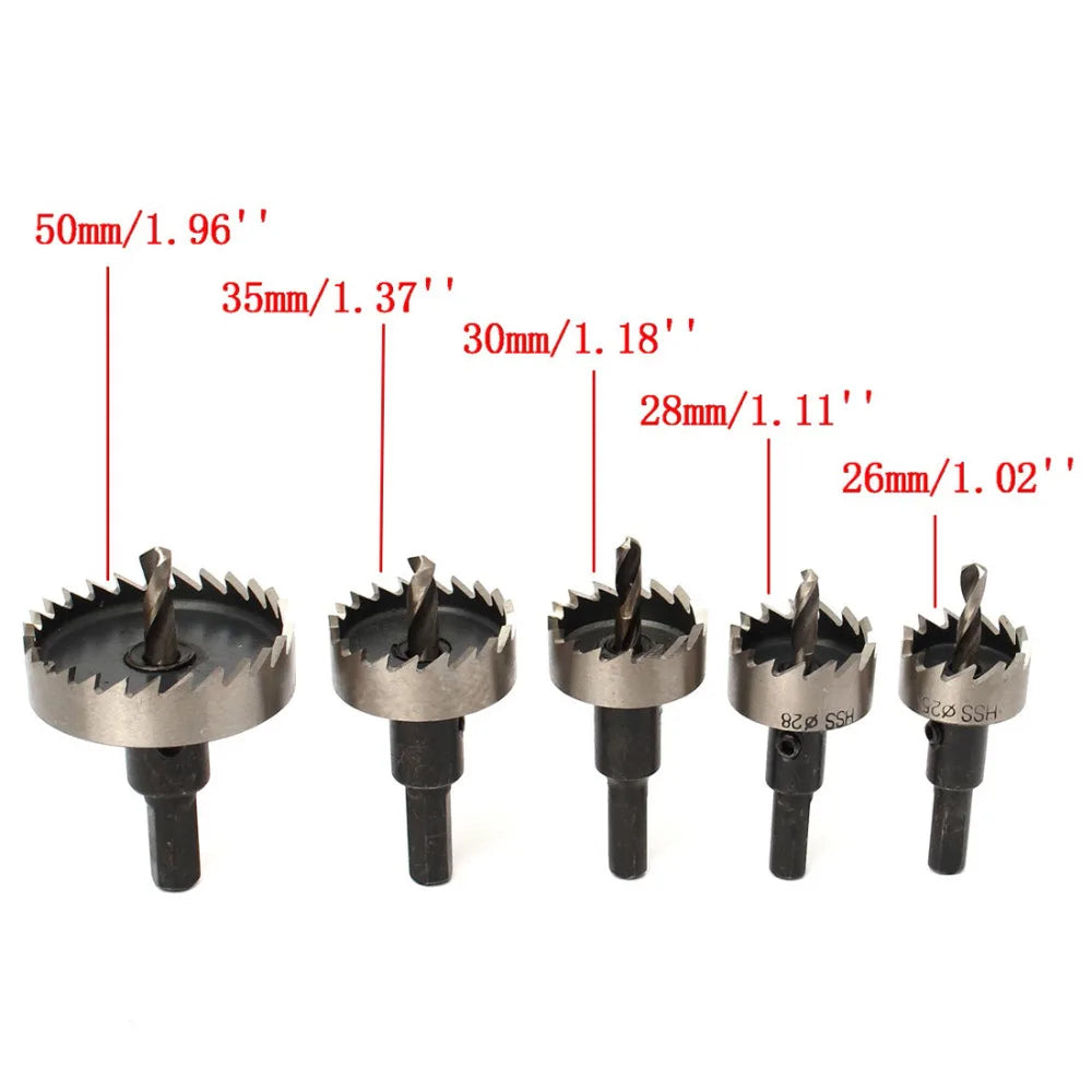 12 Stück! 15–50 mm HSS-Bohrer-Set, Lochsäge, Lochsäge, Bohrset, Handwerkzeug für Holz, Edelstahl, Metalllegierung, Schneiden