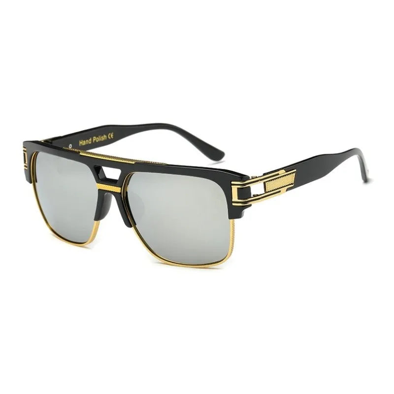 Klassische Luxus Männer Sonnenbrille Glamour Mode Marke Sonnenbrille Für Frauen Gespiegelt Retro Vintage Platz Designer Shades