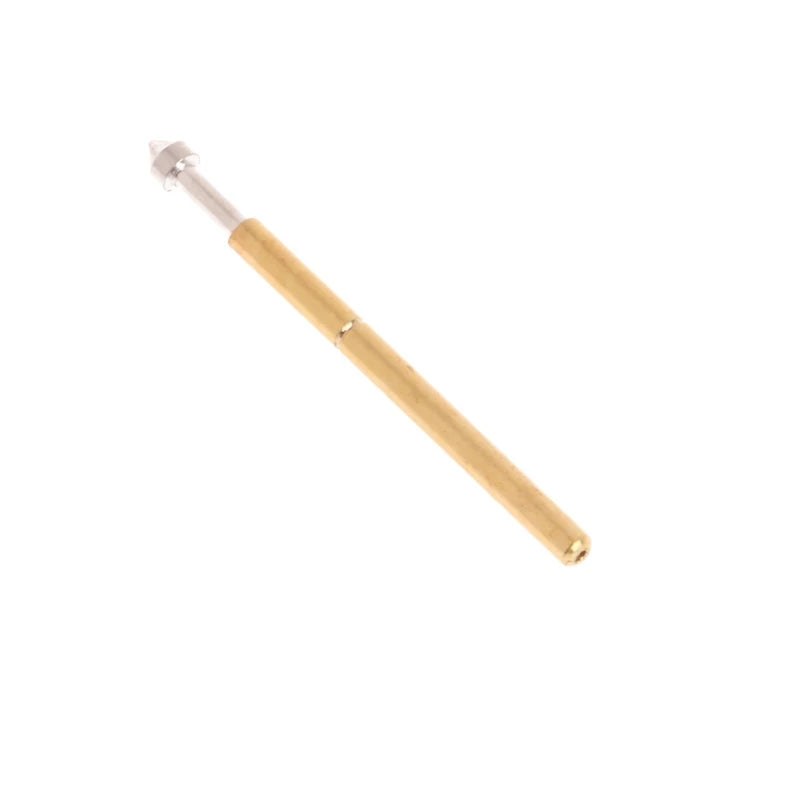 OOTDTY 100 stücke Vergoldet Federmessspitze Pogo-pin 1,3mm Konische Kopf 1,0mm Fingerhut Für Elektrowerkzeug P75-E2