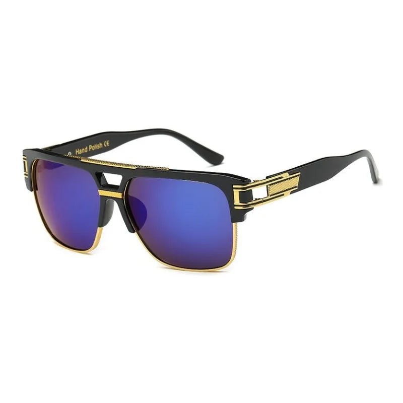 Klassische Luxus Männer Sonnenbrille Glamour Mode Marke Sonnenbrille Für Frauen Gespiegelt Retro Vintage Platz Designer Shades