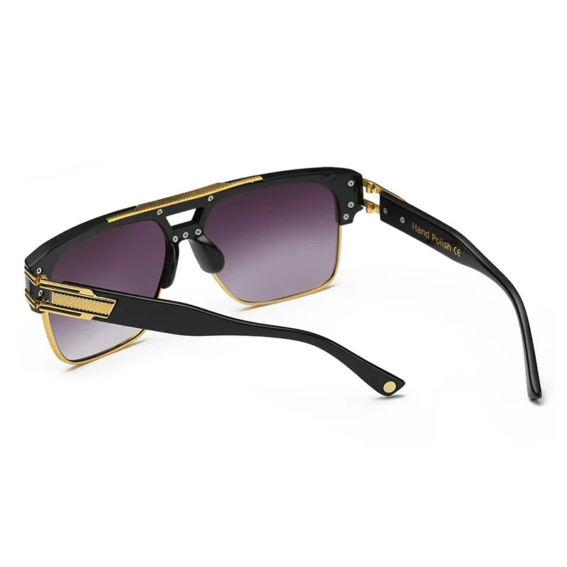 Klassische Luxus Männer Sonnenbrille Glamour Mode Marke Sonnenbrille Für Frauen Gespiegelt Retro Vintage Platz Designer Shades