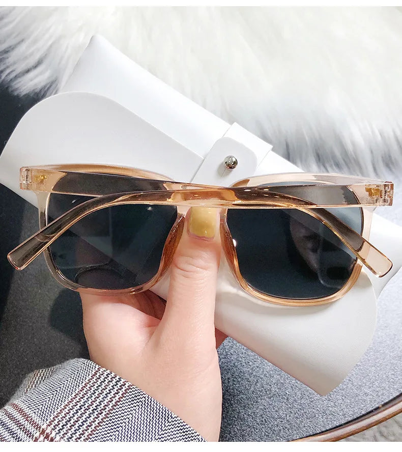 Sommer Quadratische Sonnenbrille für Dame Mode Trendy Stil Sonnenbrille Vintage Shades Brille UV400 Schutz Streetwear Brillen