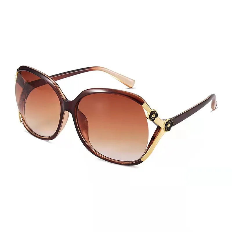 Brille 2021 Sonnenbrille Damenmode großer Rahmen Trend Rose dekorative Brille