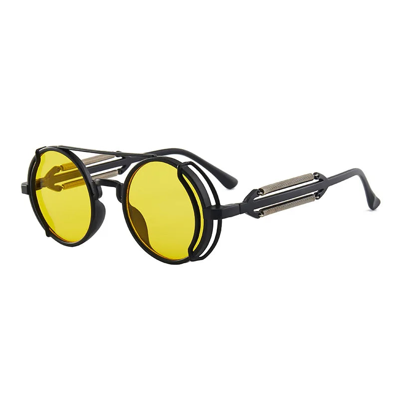 Klassische Gothic Steampunk Sonnenbrille Luxus Marke Designer Hochwertige Männer und Frauen Retro Runde PC Rahmen Sonnenbrille