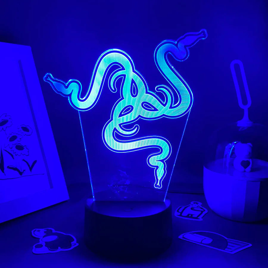 Hot Spiel Razer Logo 3D Led Neon Nachtlicht Geburtstag Spielzeug Geschenk Für Raser Gamer Freund Kid Schlafzimmer Tisch Dekor razer Lava Lampe